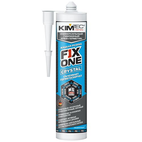 Клей-герметик на основе MS «KIM TEC» FIX ONE (Жидкая Резина), прозрачный, 290 мл, детальное фото