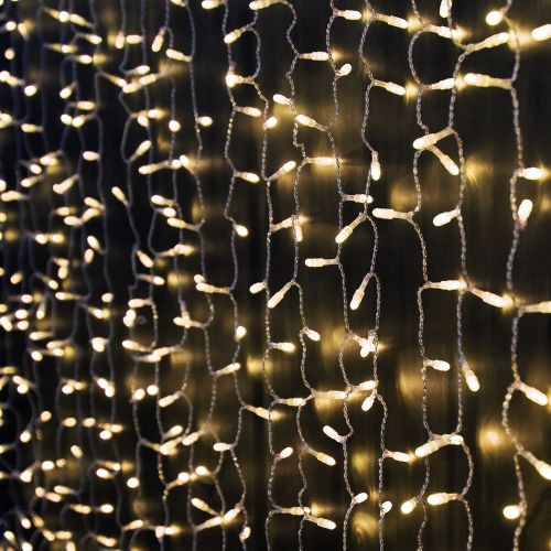 Гирлянда внешняя занавес SH LIGHTS 500 LED желтый 2,5 м, фотография