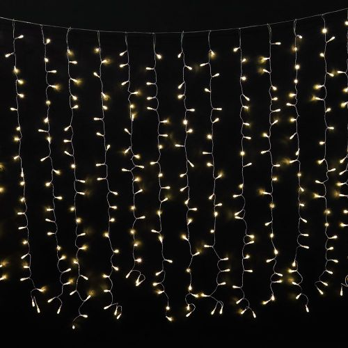 Гирлянда внешняя занавес SH LIGHTS 500 LED желтый 2,5 м, крупный план