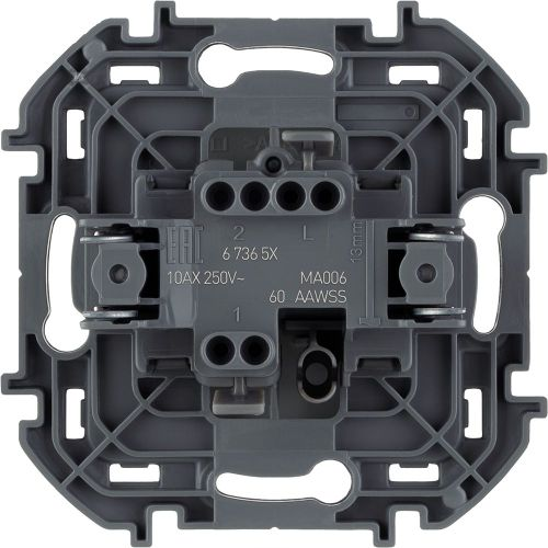 Переключатель 1-клавишный Legrand Inspiria 673652 алюминий, вид
