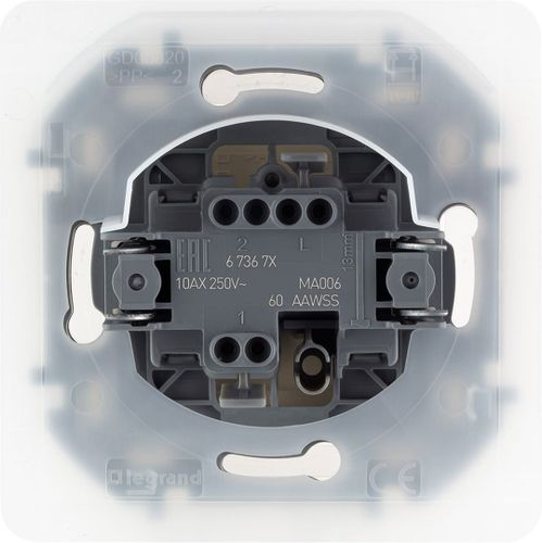 Переключатель 1-клавишный Legrand Inspiria 673671 слоновая кость, изображение