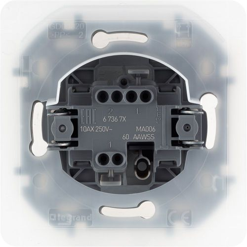 Переключатель 1-клавишный Legrand Inspiria 673673 антрацит, крупный план