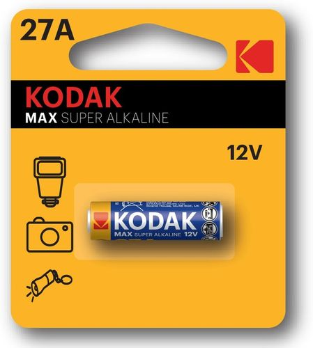 Алкалиновая батарейка КОДАК LR6/27A, 1 шт, картинка