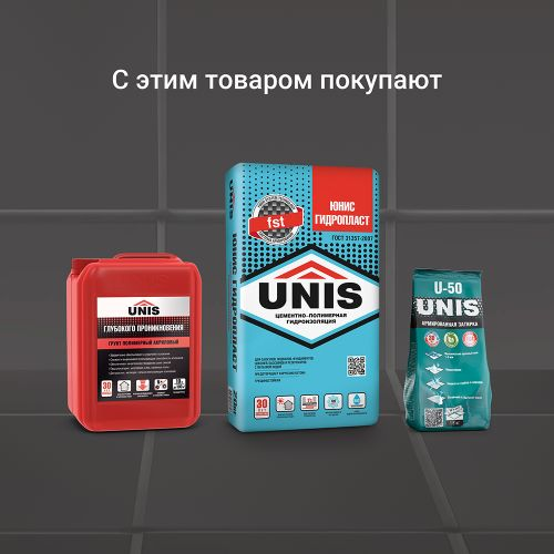 Плиточный клей UNIS ПЛЮС С1 ТE 5 кг, крупный план