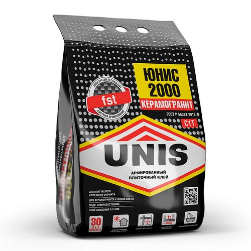 Плиточный клей UNIS 2000 С1 Т 5 кг, картинка