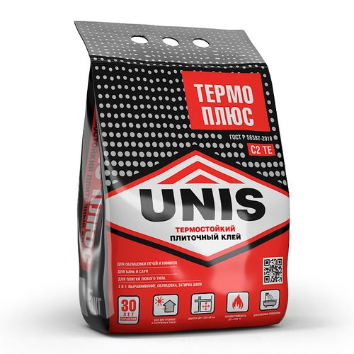 Плиточный клей UNIS ТЕРМО ПЛЮС С2 ТЕ 5 кг, картинка