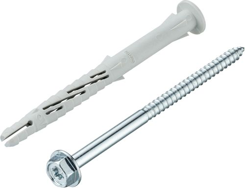 Дюбель фасадный Tecfi с шурупом шест.гол. с шлицем TORX 10x120 мм 4 шт, крупный план