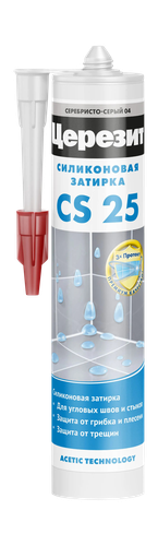 Затирка-герметик ЦЕРЕЗИТ силиконовая эластичная CS 25, 280 мл, детальное фото