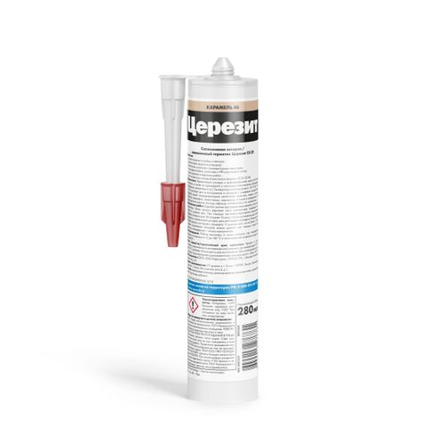 Силиконовая затирка-герметик Церезит CS 25 Карамель 280 мл, детальное фото