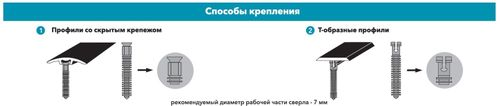 БиДюбель универсальный ЛУКА для монтажа порогов Т-образных, вид