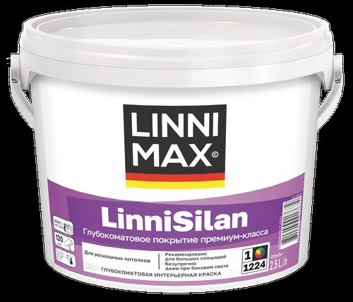 Краска водно-дисперсионная LINNIMAX LinniSilan / ЛинниСилан База 1 2,5 л, изображение