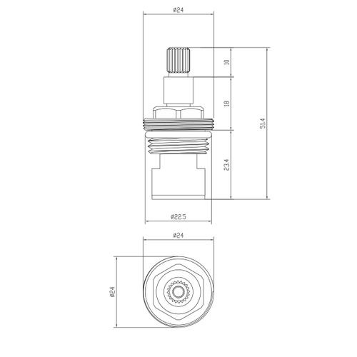 Кран-букса Lemark SEDAL с керамическими прокладками 180° LM8501R-BL, крупный план