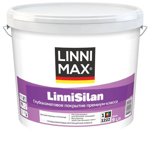 Краска водно-дисперсионная LINNIMAX LinniSilan / ЛинниСилан База 1 9 л, фотография