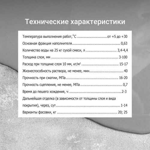 Наливной пол UNIS Горизонт универсальный быстротвердеющий 20 кг, фото