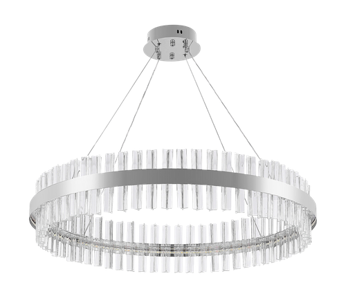 Светодиодная люстра нимб 160W, хром, LED, вид