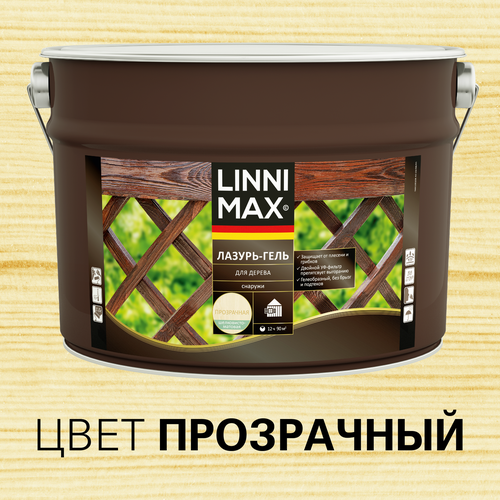 Лессирующий антисептик LINNIMAX Лазурь-гель для дерева 9 л, детальное фото