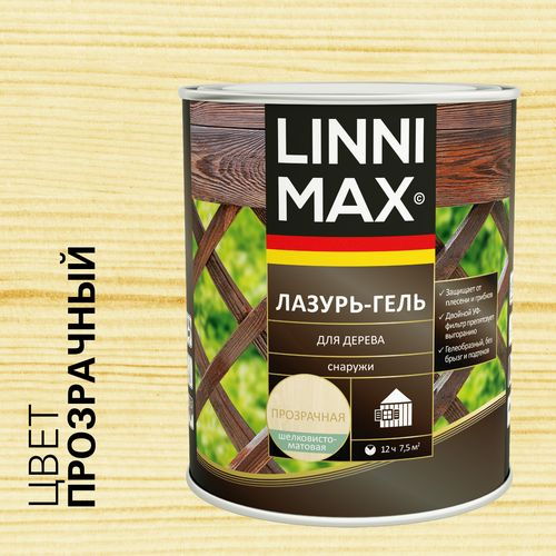 Лессирующий антисептик LINNIMAX Лазурь-гель для дерева 0,75 л, детальное фото