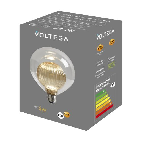 Лампочка Voltega 8572 164x125x125 световой поток 220 Лм цветовая температура 1800 К., детальное фото