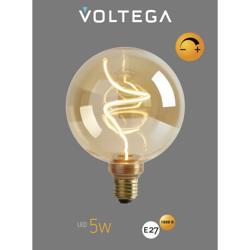 Лампочка Voltega 8558 164x125x125 световой поток 220 Лм цветовая температура 1800 К., детальное фото