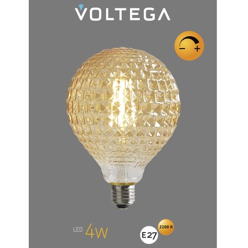 Лампочка Voltega 8576 175x125x125 световой поток 440 Лм цветовая температура 2200 К., вид