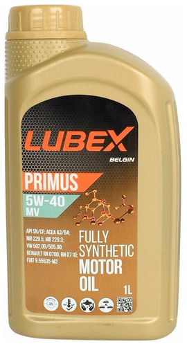 Масло синтетическое LUBEX PRIMUS MV 5W-40 1л, картинка