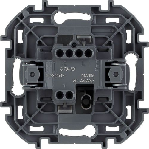 Переключатель 1-клавишный Legrand Inspiria 673653 антрацит, крупный план