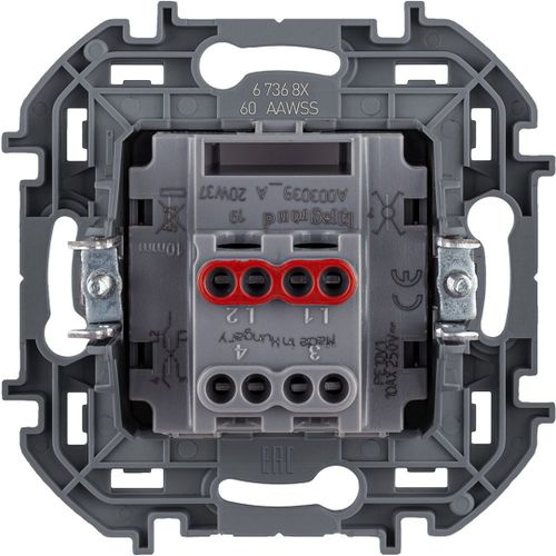 Переключатель 1-клавишный Legrand Inspiria 673680 белый, картинка