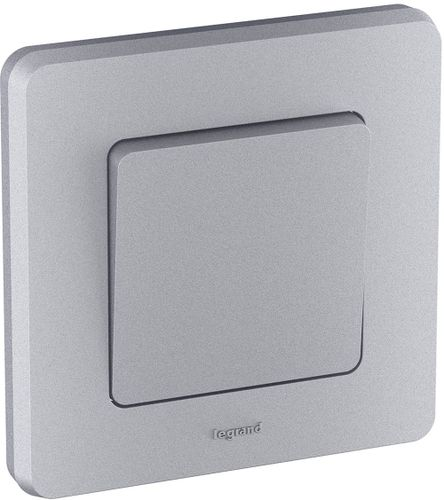 Рамка 1 пост Legrand Inspiria 673932 алюминий, крупный план
