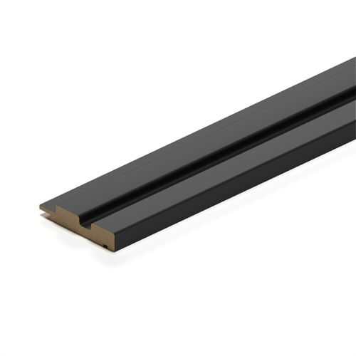 Профиль Финиш МДФ Stella Beats De Luxe Black Lead 2700x77x16, крупный план