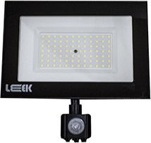 Прожектор с/д LE LED FL IR 100W BLACK (1/10) IP65 холодный белый (с сенсором), крупный план