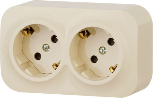 Розеточный блок 2 поста Legrand Quteo 782267 слоновая кость, картинка