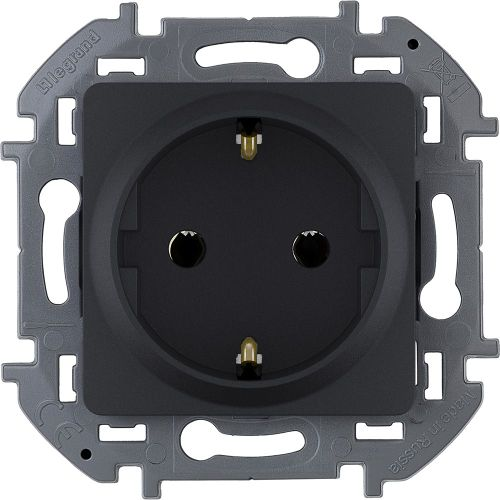 Розетка электрическая Legrand Inspiria 673723 антрацит, фотография