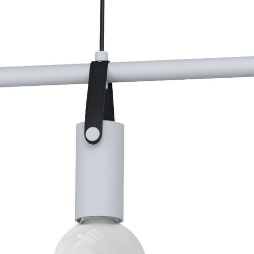 Подвес APRICALE 98282, 4х60W (E27), L740, B55, H1100, сталь, кожа, серый, черный, картинка