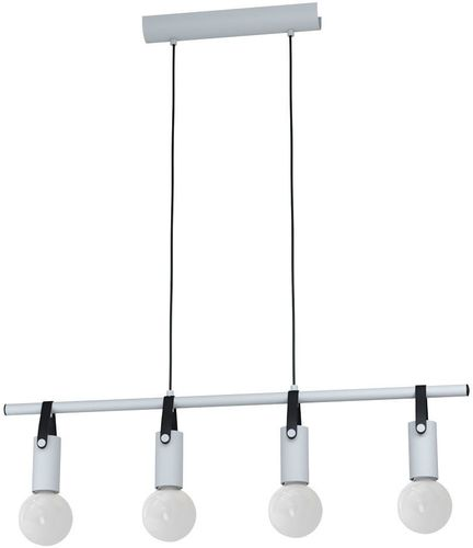 Подвес APRICALE 98282, 4х60W (E27), L740, B55, H1100, сталь, кожа, серый, черный, фотография