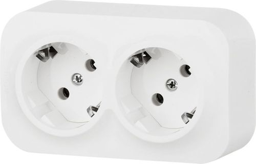 Розеточный блок 2 поста Legrand Quteo 782237 белый, вид