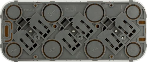 Розеточный блок 3 поста Legrand Quteo 782238 белый, изображение