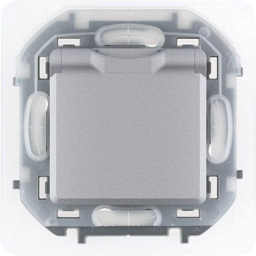 Розетка электрическая Legrand Inspiria 673742 алюминий, вид