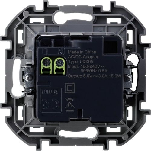 Розетка USB Type-A+C 1 пост Legrand Inspiria антрацит, изображение