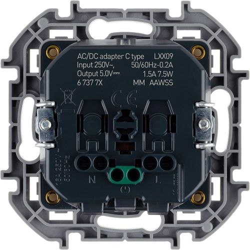 Розетка электрическая,USB 2 поста Legrand Inspiria слоновая кость, детальное фото