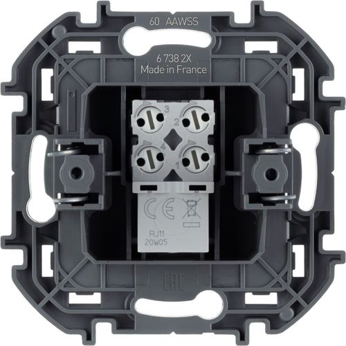 Розетка RJ-11 1 пост Legrand Inspiria белый, фотография