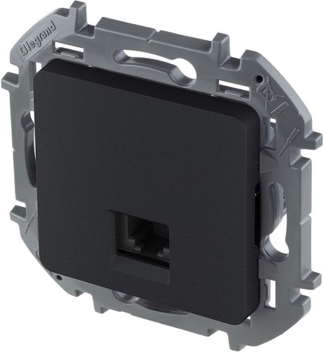 Розетка RJ-11 1 пост Legrand Inspiria антрацит, фотография