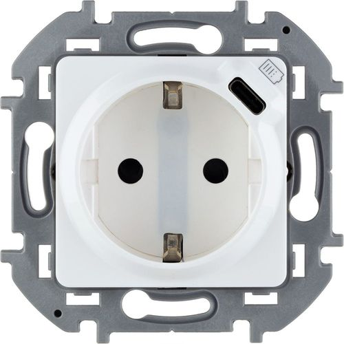 Розетка электрическая,USB 2 поста Legrand Inspiria белый, изображение