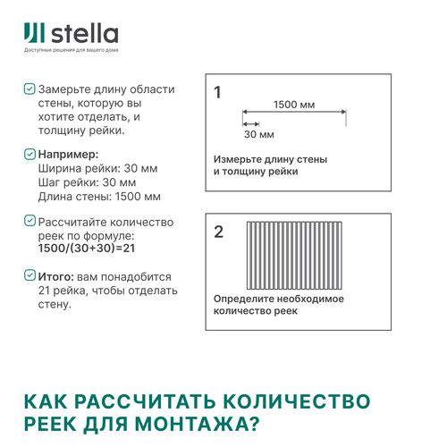 Интерьерная рейка МДФ STELLA МИЛАНА Black Edition  20*30*2700, детальное фото