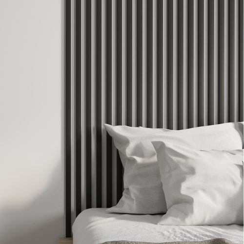 Интерьерная рейка МДФ STELLA МИЛАНА Black Edition  20*30*2700, крупный план