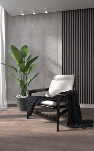 Интерьерная рейка МДФ STELLA МИЛАНА Black Edition  20*30*2700, фото