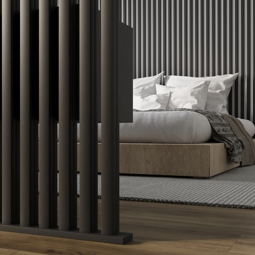 Интерьерная рейка МДФ STELLA МИЛАНА Black Edition  20*30*2700, крупный план