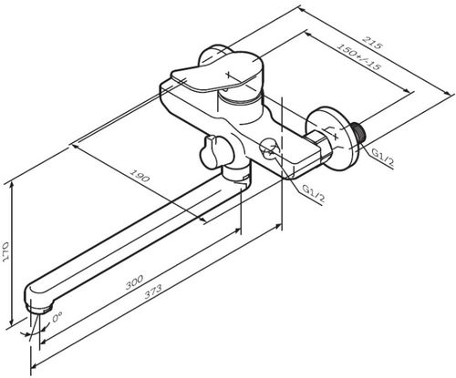 Смеситель для ванны и душа AM.PM X-Joy F85A90000, фото