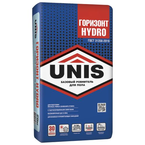 Ровнитель для пола UNIS Горизонт Hydro 25 кг, фотография