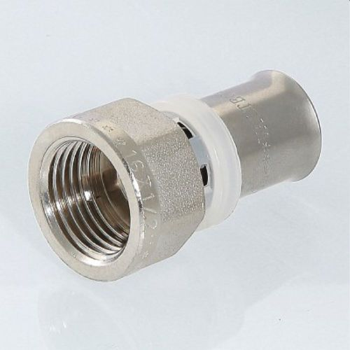 Соединитель латунь никелированный VALTEC IV2021604 1/2" х 16 мм, картинка