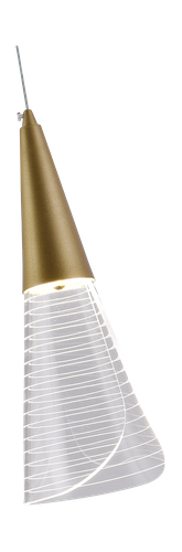 Светодиодный светильник подвес 7W, золотой, LED, фото